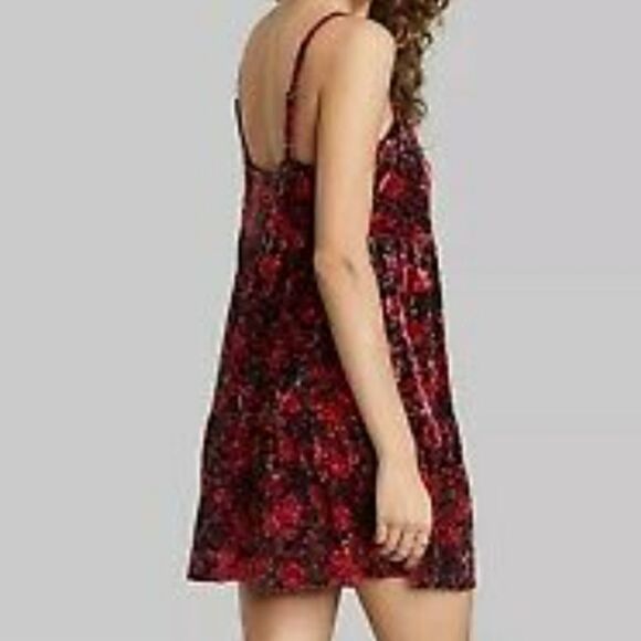 NWT Velvet Tiered Slip Dress - Picture 3 of 3